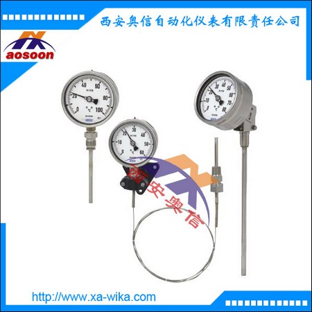 威卡表盘温度计 R73.100-C1N-2MI-C0160 气包式温度计 毛细管式